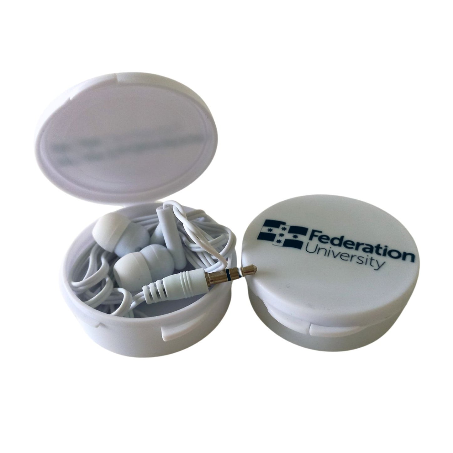 Earphones in carry case