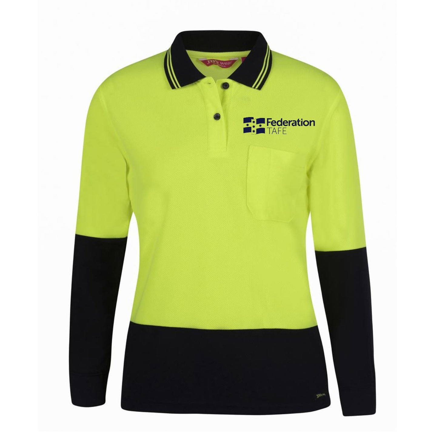 Ladies Hi Vis Long Sleeve Comfort Polo