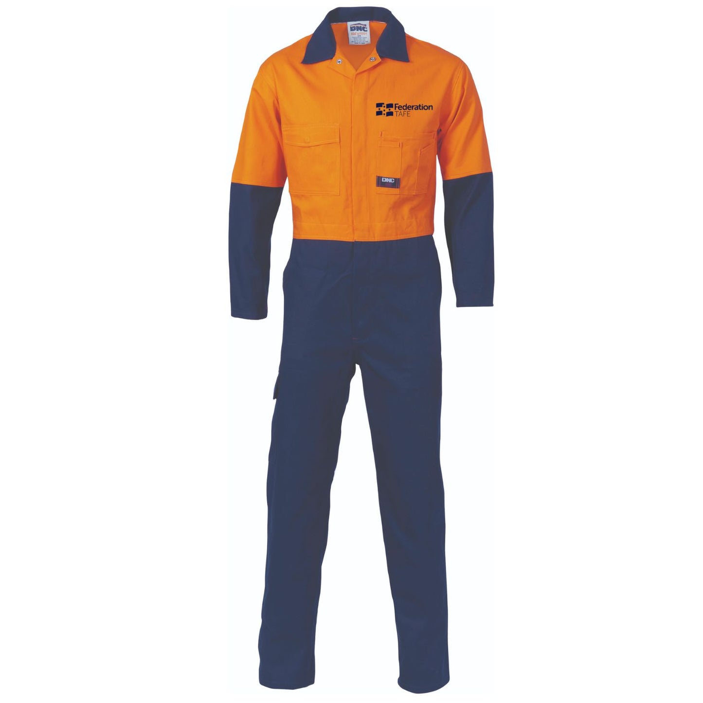 Hi Vis Two Tone Coverall Orange/Navy