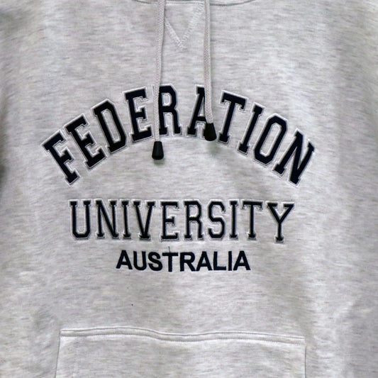 Federation University Embroidered Hoodie | Snow Marle