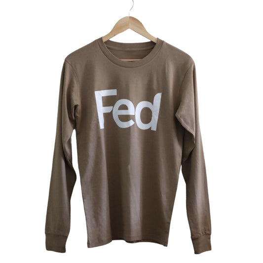 Fed Casual Long Sleeve Tee- Sand