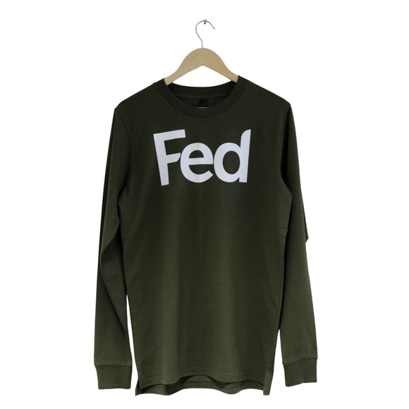 Fed Casual Long Sleeve Tee- Army Green