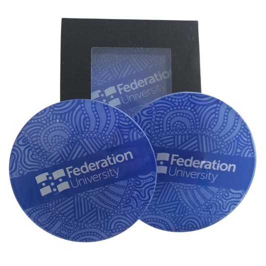 Glass Coasters Indigenous Design