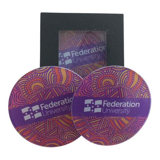 Glass Coasters Indigenous Design