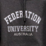 Federation University Embroidered Hoodie | Charcoal