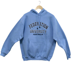 Federation University Embroidered Hoodie | Sky