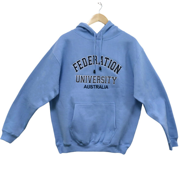Federation University Embroidered Hoodie | Sky