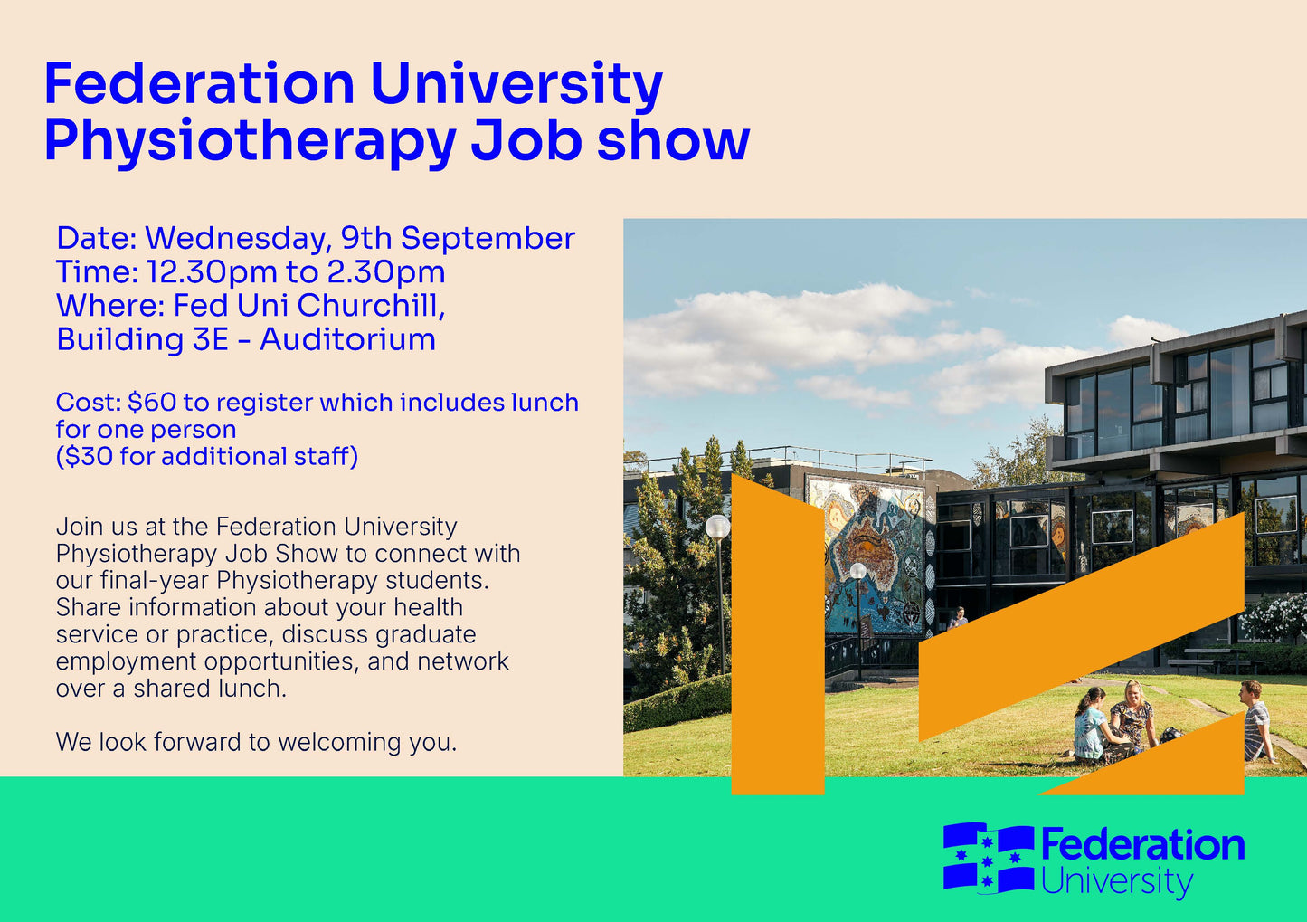 Federation University Physiotherapy Job show