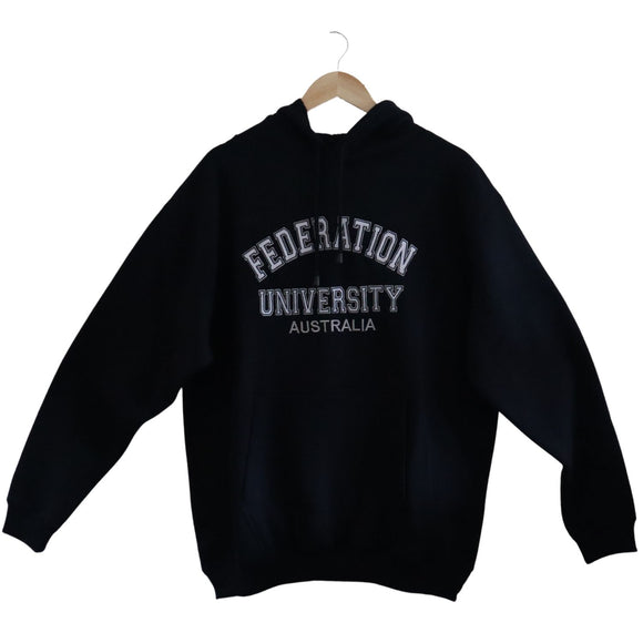 Federation University Embroidered Hoodie | Navy