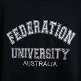 Federation University Embroidered Hoodie | Navy