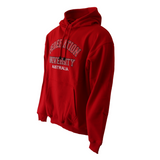 Federation University Embroidered Hoodie | Red