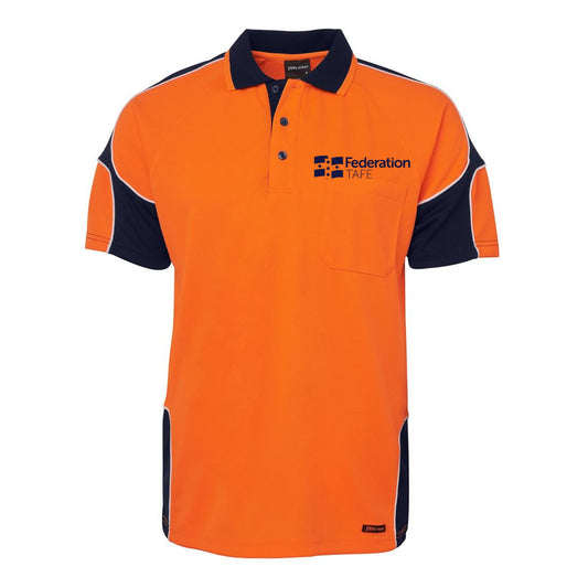 Hi Vis Short Sleeve Arm Panel Polo