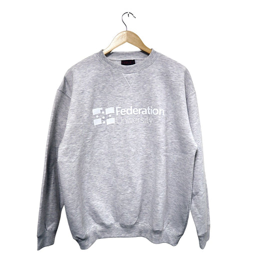Crew neck jumper | Grey Marle